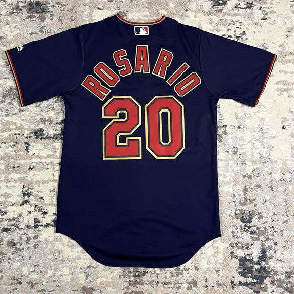 Minnesota Twins Eddie Rosario #20 Jersey Mens Small Blue Majestic Cool Base - Picture 7 of 11